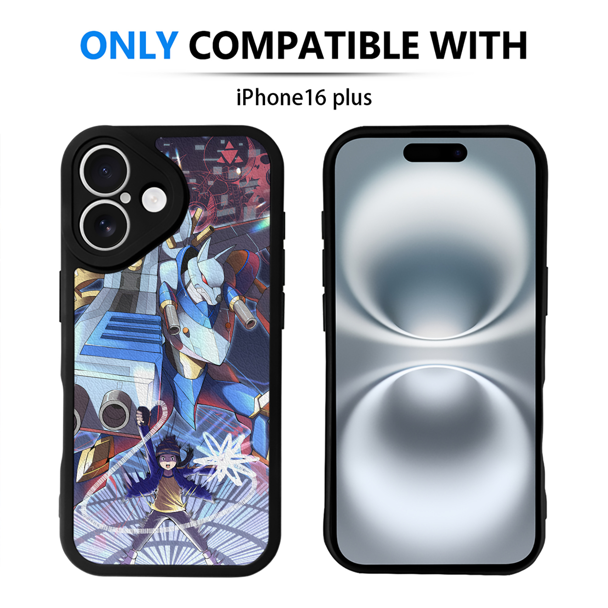 （画像用） Digimon デジタルモンスター/デジモン 【iPhone 16シリーズ対応】シリコンスマホケース（レザー調） 材質：シリコン